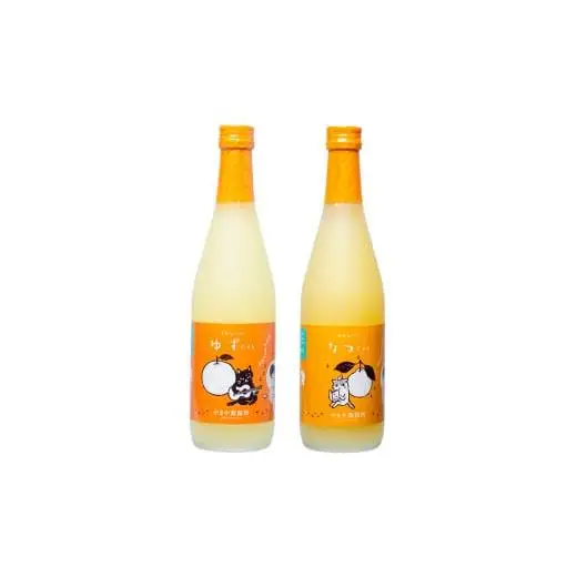 やまやにゃん 果実のリキュール2種飲み比べ ゆず・日向夏 各500ml＜45-2a＞