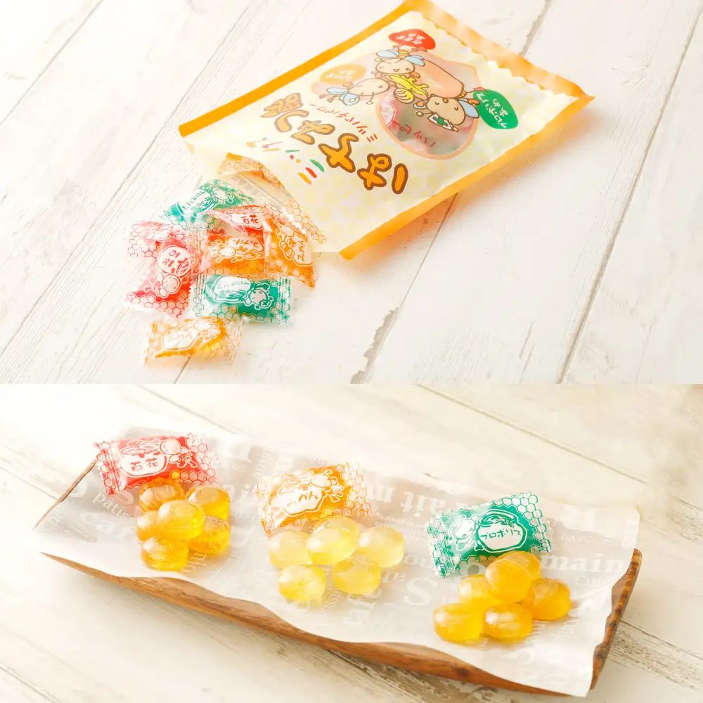 国産 純粋百花蜂蜜 純粋れんげ蜂蜜 チューブ 各1本 蜂蜜あめ 1袋
