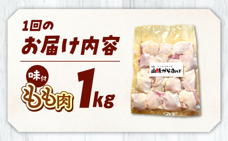 【全6回定期便】山賊からあげ（ 骨なし ）1kg 桂川町/山賊からあげ桂川店 [ADAP004] 唐揚げ 骨なし 味付き カット済み お弁当 おかず 鶏肉 冷凍配送