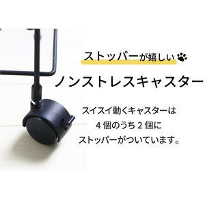 分別ダストワゴン 【黒猫モチーフ大】 10個のフックでゴミを分別 組み立て不要 ゴミをスッキリ分別 22150(KDW-150)
