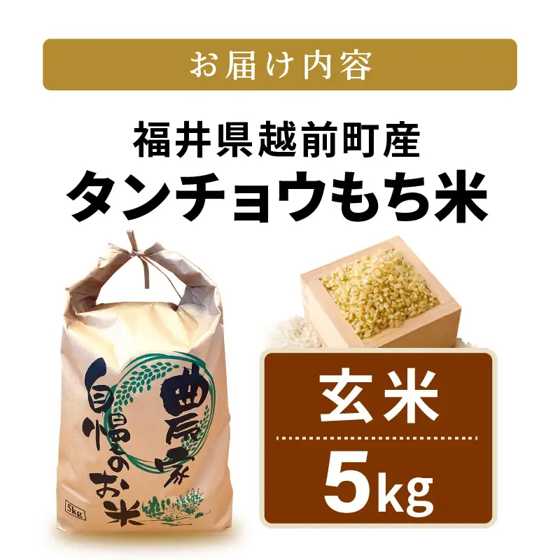 【先行予約】令和8年産 新米  幻のもち米 タンチョウ もち米 5kg（玄米）【10月中旬以降発送】 [e35-a060]