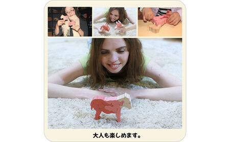 木のおもちゃ/ろばのスタンディングパズル psc　国産 型はめ 大人 誕生日祝い 動物パズル 男の子 女の子 赤ちゃん おもちゃ 頭の体操 脳トレ ゲーム 木製