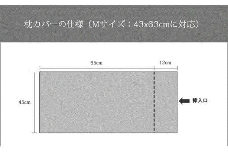 AE-39. リネン 枕カバー　封筒式　Mサイズ　ホワイト