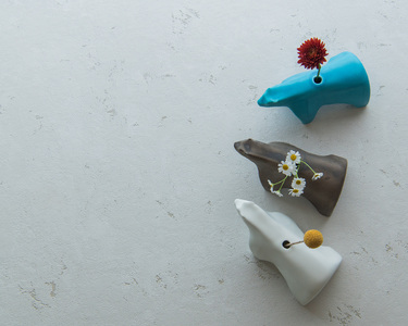 【美濃焼】 五十嵐務 くま 一輪挿し トルコブルー 瑞浪市 / JS企画 セット 陶芸作品 花瓶 インテリア [AZAZ220]