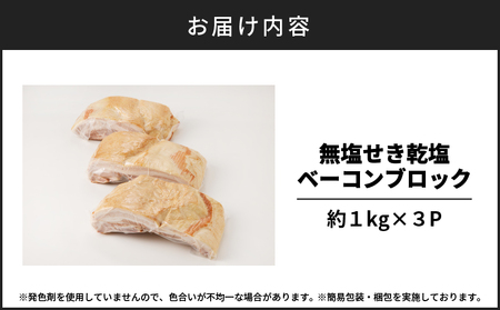 無塩せき乾塩ベーコンブロック 計約3kg K161-020_03 肉 豚肉 惣菜 総菜