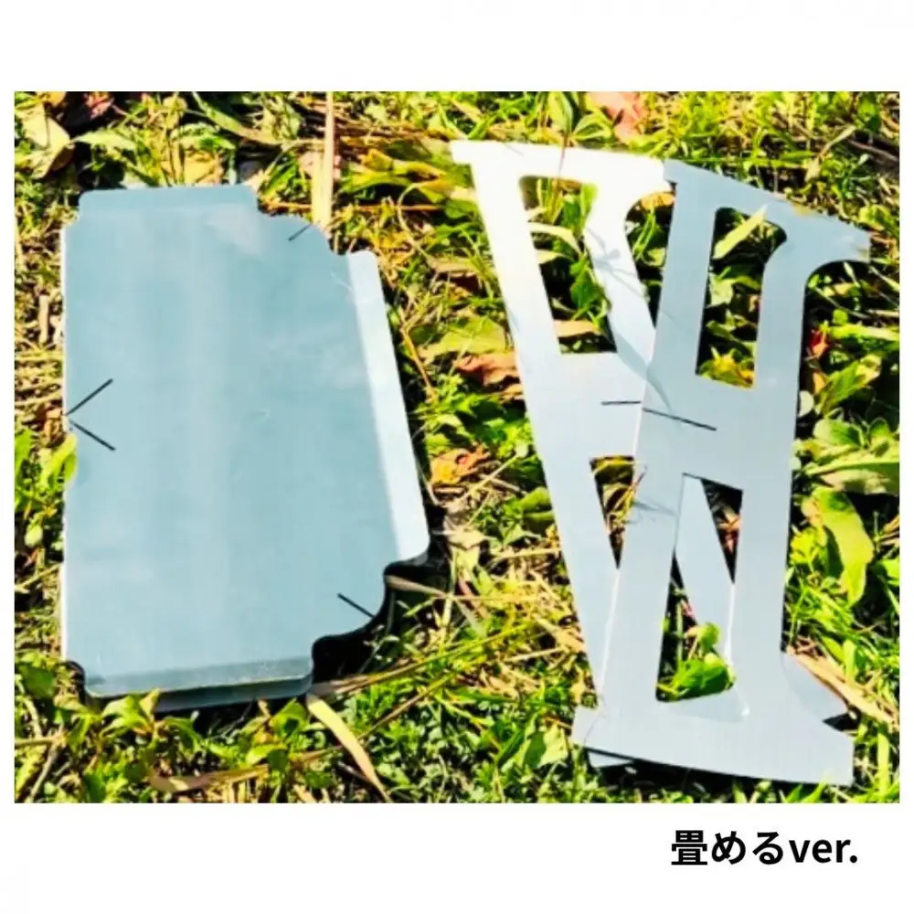 3way  焚き火台テーブル(スタンダード/柄なしver.) (SUS/板厚：1.5mm/サイズ：410mm×410mm×155mm) (焚き火台ベーススタンド/鍋敷き/ローテーブル)