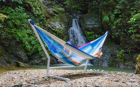 キャンプ  方舟ベッドハンモック　「オキナワンブルー」 「桜」 