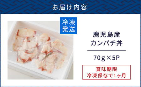 鹿児島産 カンパチ丼 70g×5セット K100-007 魚 冷凍
