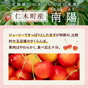先行受付 北海道 仁木町産 さくらんぼ 南陽 400g×2P Lサイズ  サクランボ チェリー フルーツ 果物 果物類 仁木町 仁木 [林果樹園]