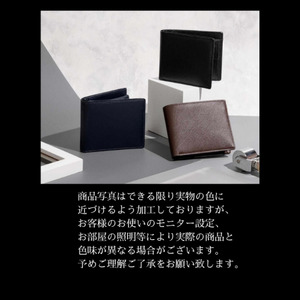 F-60　サフィアーノ二つ折り財布　2CARD 4AP-3487-S　ネイビー