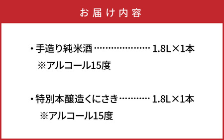 【父の日ギフト】西の関・清酒飲みくらべ（手造り純米酒＆特別本醸造くにさき）_2405R