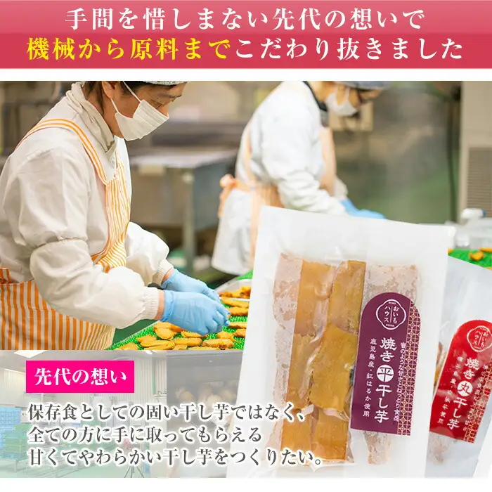 鹿児島県産焼き干し芋（丸干し・平干し）バラエティー8袋セット 小分け【120日以内配送】【00-098-06-120】