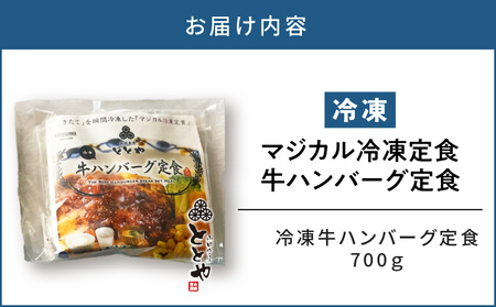 マジカル 冷凍定食 牛ハンバーグ 定食 K258-004 肉 牛肉 惣菜 総菜 冷凍