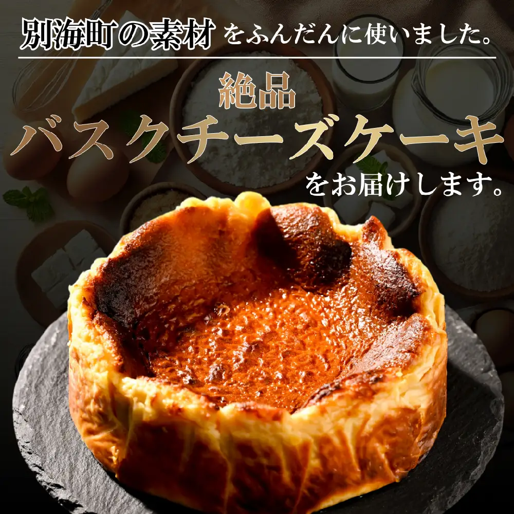 北海道チーズの濃厚バスクチーズケーキ 1ホール CM0000007