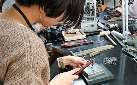 彫金 シルバー 槌目リング 制作 体験 コース 1名 FABBRICA OSAWA ／ 体験チケット