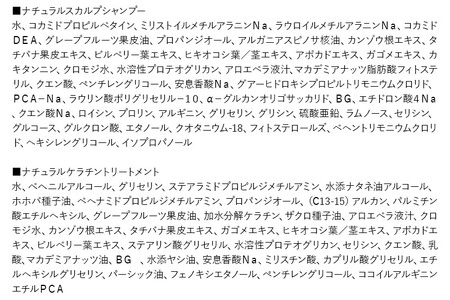 すっぴん地肌 ナチュラルスカルプシャンプー＆すっぴん艶髪 ナチュラルケラチントリートメント（各1本セット）
