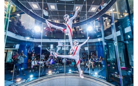 FlyStation　1フライト 体験チケット ／ インドアスカイダイビング スポーツ 室内 次世代型アトラクション 最大時速360キロメートル 無重力体験 埼玉県 No.034