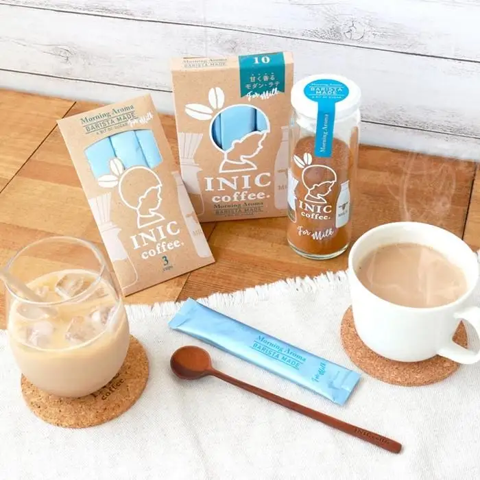 カフェラテ カフェオレ INIC coffee モーニングアロマバリスタメイド 10本 粉末 スティックコーヒー 極上 本格的 持ち運び オフィス 個包装 加糖 イニック インスタントを超える味