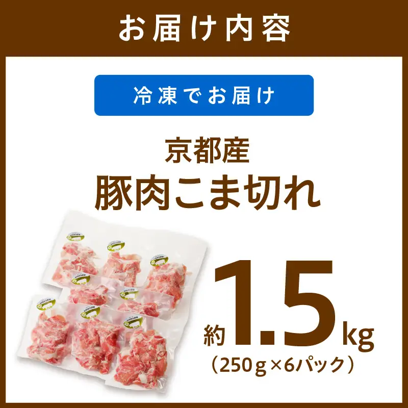 豚肉 こま切れ 1.5kg（250g×6パック）国産 豚肉