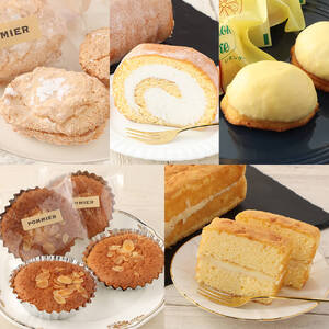 増量版ポミエのスイーツ定期便（５回コース）レモンケーキ マドレーヌ ロールケーキ ダックワーズ ショコラブラン 【J00086】