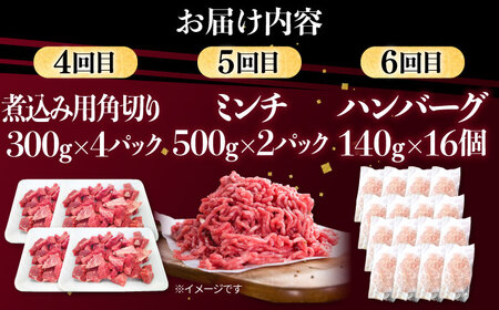【6回定期便】肉ざんまい定期便（大家族向け・大容量） / 牛肉 [IAX050]