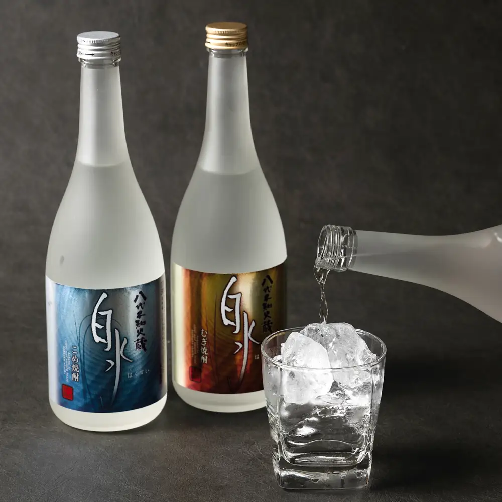 八代不知火蔵 白水飲み比べセット 米 麦 焼酎 720ml 各2本 (計4本) 瓶