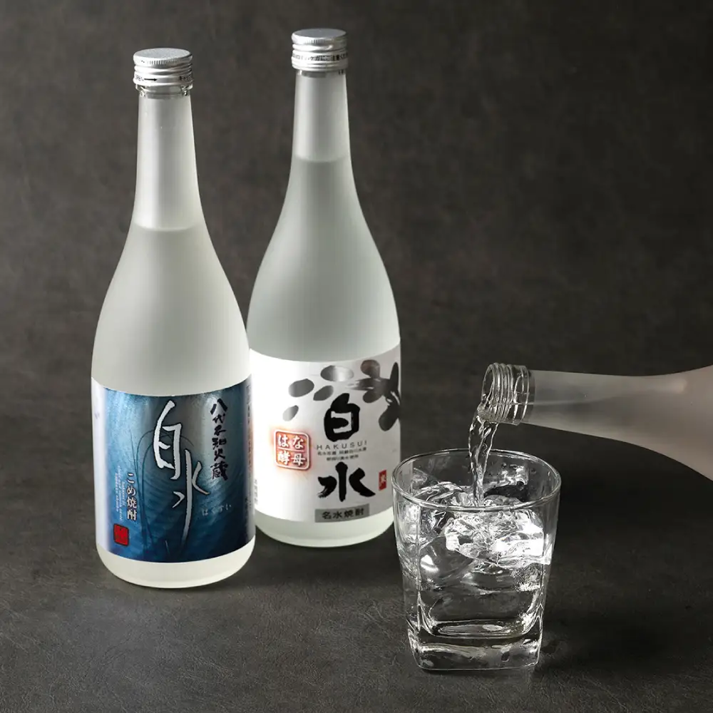 八代不知火蔵 白水 米 華酵母 飲み比べ 焼酎 720ml 各1本 (計2本) 瓶 米焼酎 はくすい 酒 本格焼酎 乙類 25度 蒸留酒 独自の酵母