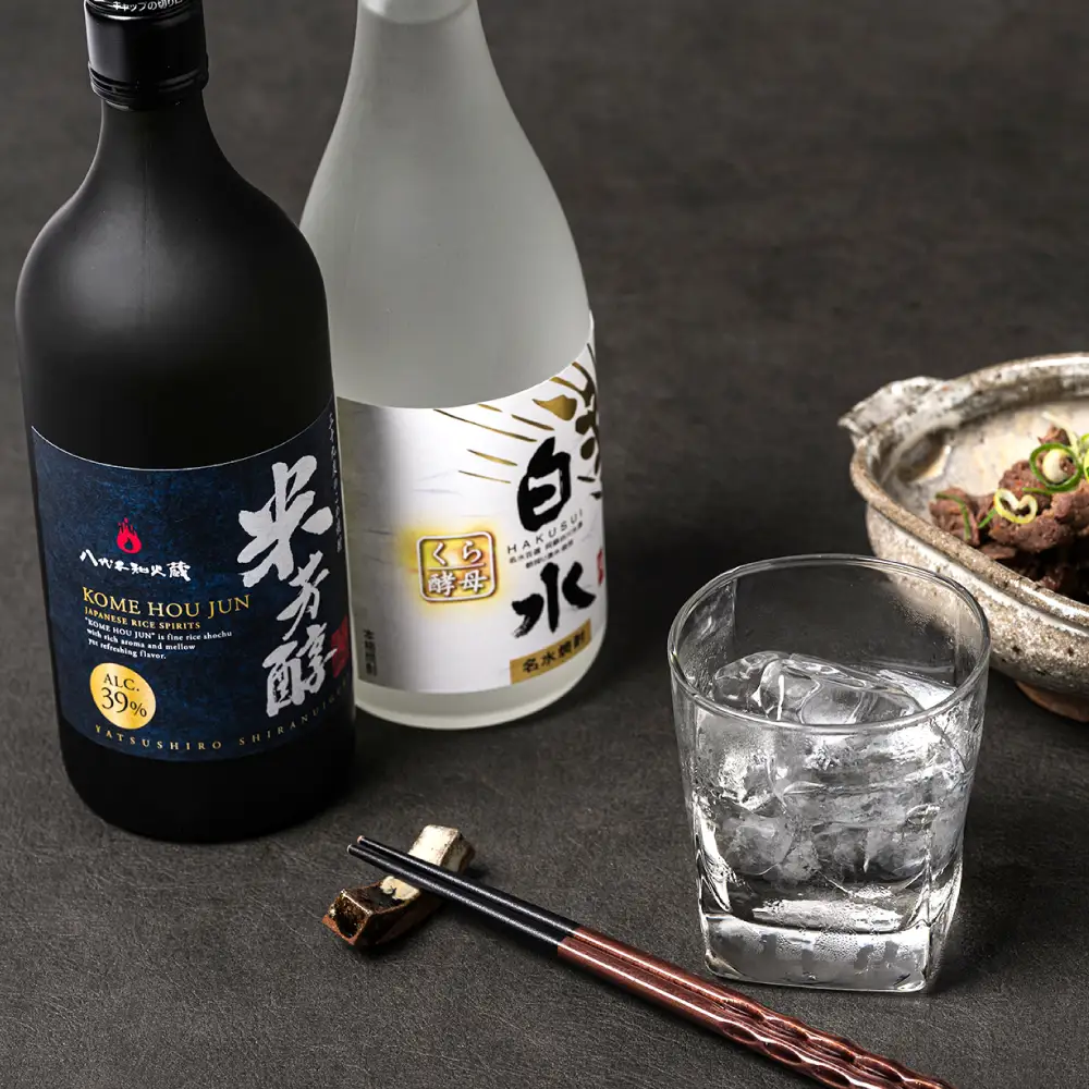 八代不知火蔵 白水 蔵酵母 純米焼酎 米芳醇 焼酎 720ml 各3本 (計6本) 瓶 アルコール お酒 晩酌 むぎ焼酎 米焼酎 はくすい 酒 本格焼酎 乙類 単式蒸留焼酎 25度 39度 蒸留酒 独自の酵母