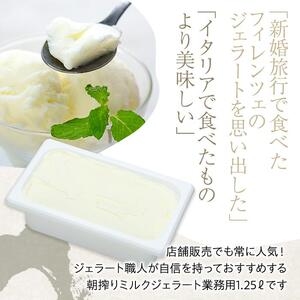 【訳あり】ミルク ジェラート 1.25リットル【大容量 アイス 業務用 スイーツ 人気 デザート 冷凍 氷菓子 1.25L 家族 ファミリーサイズ 朝搾りミルク】