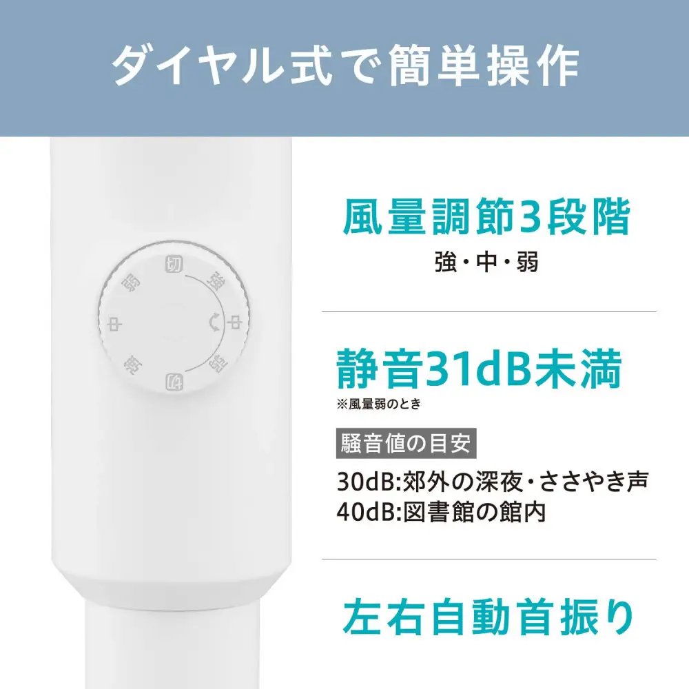 サーキュレーター扇風機 ACスタンドファン メカ式 アイリスオーヤマ STF-AC15EC-W ホワイト サーキュレーター