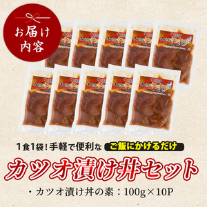 カツオ漬け丼100g×10袋 山川町漁協 IB039-002 カツオ カツオ 