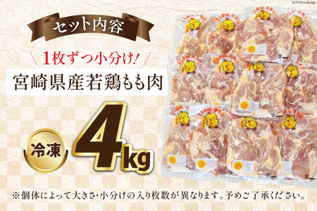 宮崎県産若鶏もも 4kg [エム・ティ・シー 宮崎県 日向市 452061360]