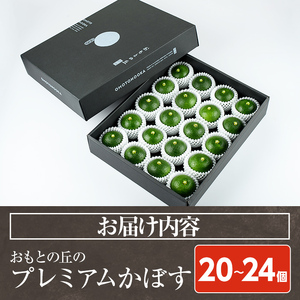 ＜先行予約受付中！2026年8月下旬以降順次発送予定＞おもとの丘のプレミアムかぼす(20～24個)かんきつ 柑橘 期間限定 【111300500】【未来農林】