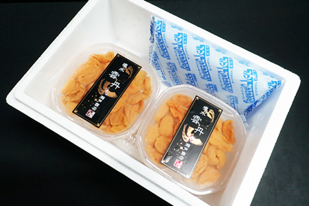 根室海鮮市場＜直送＞無添加むきたてムラサキウニ塩水パック90～100g×2P B-28111