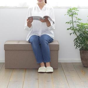 椅子　折りたたみ収納スツール　ワイド SSTR-76 ブラウン