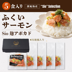 海鮮丼の素 ふくいサーモン×Sio麹アボガド 5食セット [069-a023]