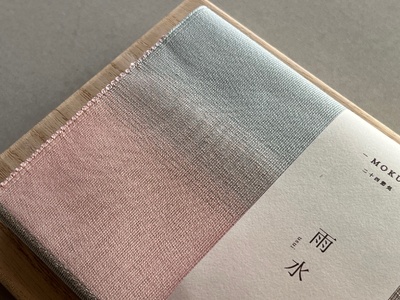 手織絹綴の懐紙入れ【MOKU】　雨水/うすい　手織り 綴織 工芸品 伝統工芸品 清原織物 AQ-0009_03