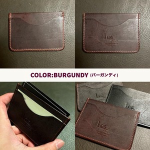 高級ブライドルレザー パスケース カラー3色【ダークブラウン ブラック バーガンディー】革 革製品 