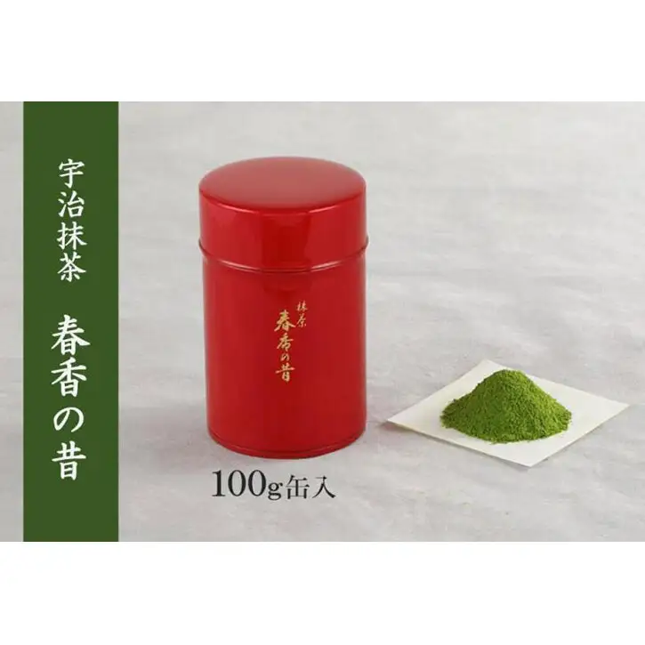宇治抹茶【春香の昔】100g缶入（抹茶 京都