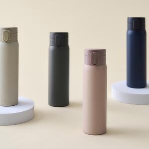 水筒　ステンレス　ケータイ　ボトル　ワンタッチ　５００ｍｌ　SKB-O500　グレー