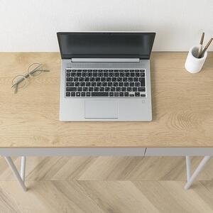 リビングデスク　LLVD-795　ナチュラル/グレー