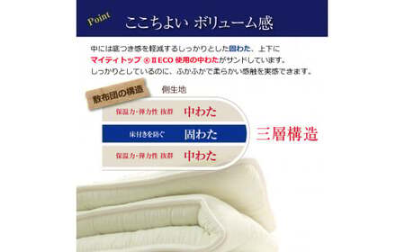 防ダニ 敷布団 ダブルサイズ 日本製 布団 ふとん 寝具 ダブル 敷き布団 睡眠 静岡 静岡県 菊川市