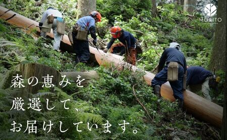 丸太(切り株)とアイアンスツール(スリム四つ脚×桧)／ スツール おしゃれ ひのき 桧 ヒノキ 木製 椅子 サイドテーブル チェア 天然素材 天然木 丸太 アイアン ヴィンテージ シンプル インテリア MORITO 森庄 森庄銘木産業 奈良県 宇陀市 ふるさと納税
