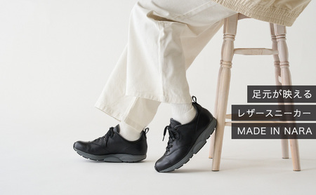 MIDFOOT ( ミッドフッド ) 紳士靴 レザースニーカー MF002JM ( ブラック ) 4E　【 ファッション 靴 シューズ スニーカー メンズ 】 【 お洒落 レザーシューズ オイルレザー 快適 履き心地 】  BN003 27.0cm