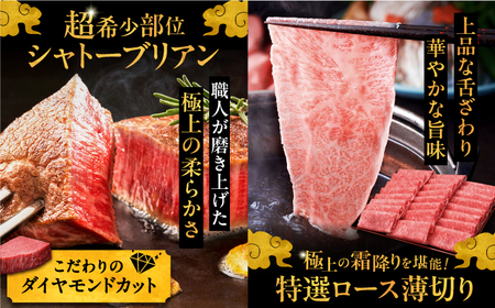 【全12回定期便】博多和牛 贅沢 食べ比べ 2人前( ステーキ すき焼き しゃぶしゃぶ ハンバーグ ) [ADBM155] サーロイン ヒレ シャトーブリアン 赤身 ハンバーグ ロース 定期便