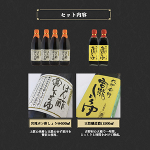 宮滝しょうゆセット　S-5｜（ 2種 ） 調味料 醤油 ぽん酢 ポン酢 奈良 吉野