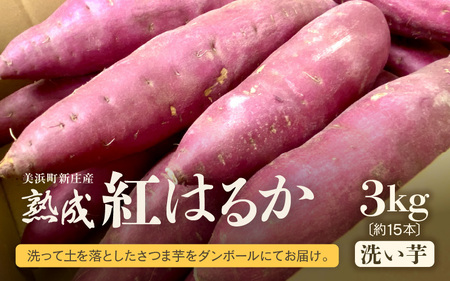 【先行予約】大谷原の熟成さつまいも (3kg 洗い芋) 約15本【入手困難・数量限定】【2026年10月下旬以降順次発送予定】【サツマイモ 芋 紅はるか】 [m23-a003]