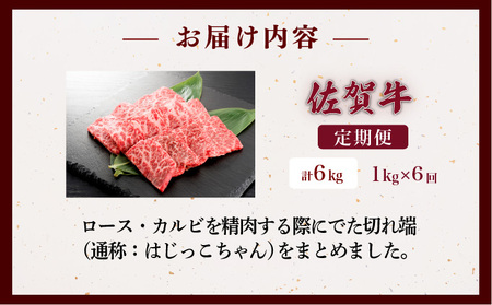 佐賀牛ロース・カルビ 計6kg (1kg×6回)