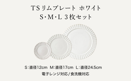 丹波焼 TANBASTYLE リムプレートセット（白） S・M・L 3枚セット 丹波焼 