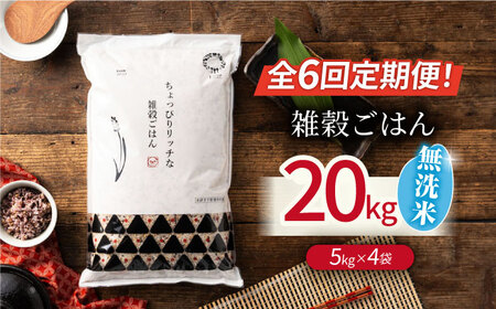 〈令和7年度産米〉 【全6回定期便】 水研ぎ不要 雑穀ごはん 無洗米 20kg 【株式会社 農産ベストパートナー】 令和7年産 [ZBP155]